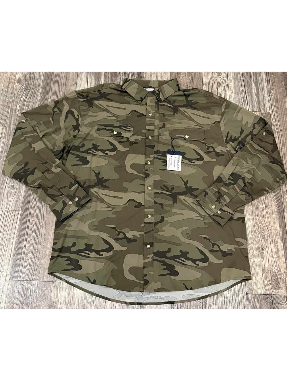 Poncho Outdoors performance Camo Shirt Sz XL NWT (Embroidered)